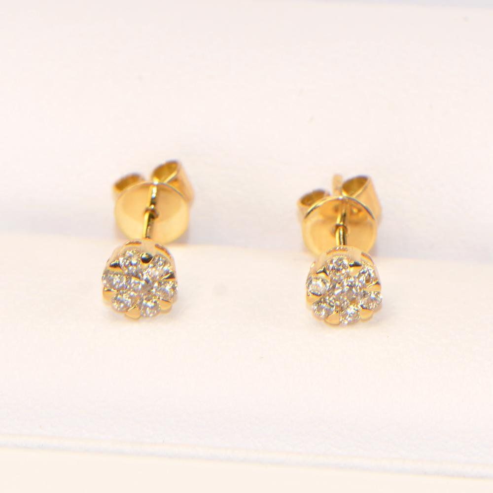 Diamant Ohrstecker Gelbgold