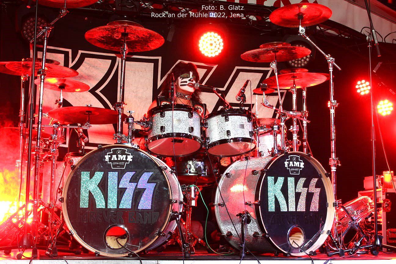 KISS Tribute Band live on stage - drumset