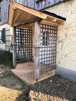 Vordach mit Schieferdeckung 