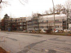 Baustelle von einem Mehrfamilienhaus in Hamburg