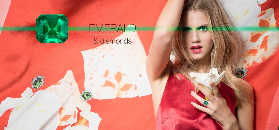 iDress Silk Design roses with emeralds