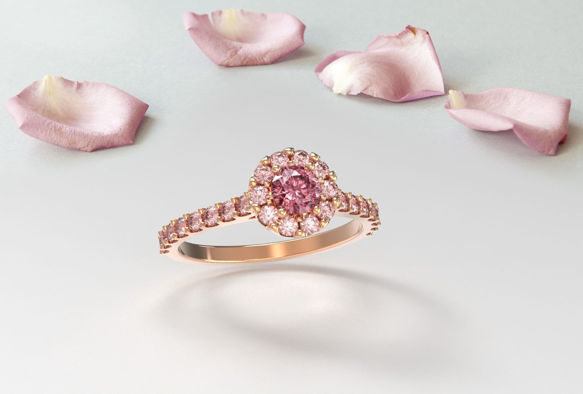 Pink Argyle diamond ring from iDress diamonds