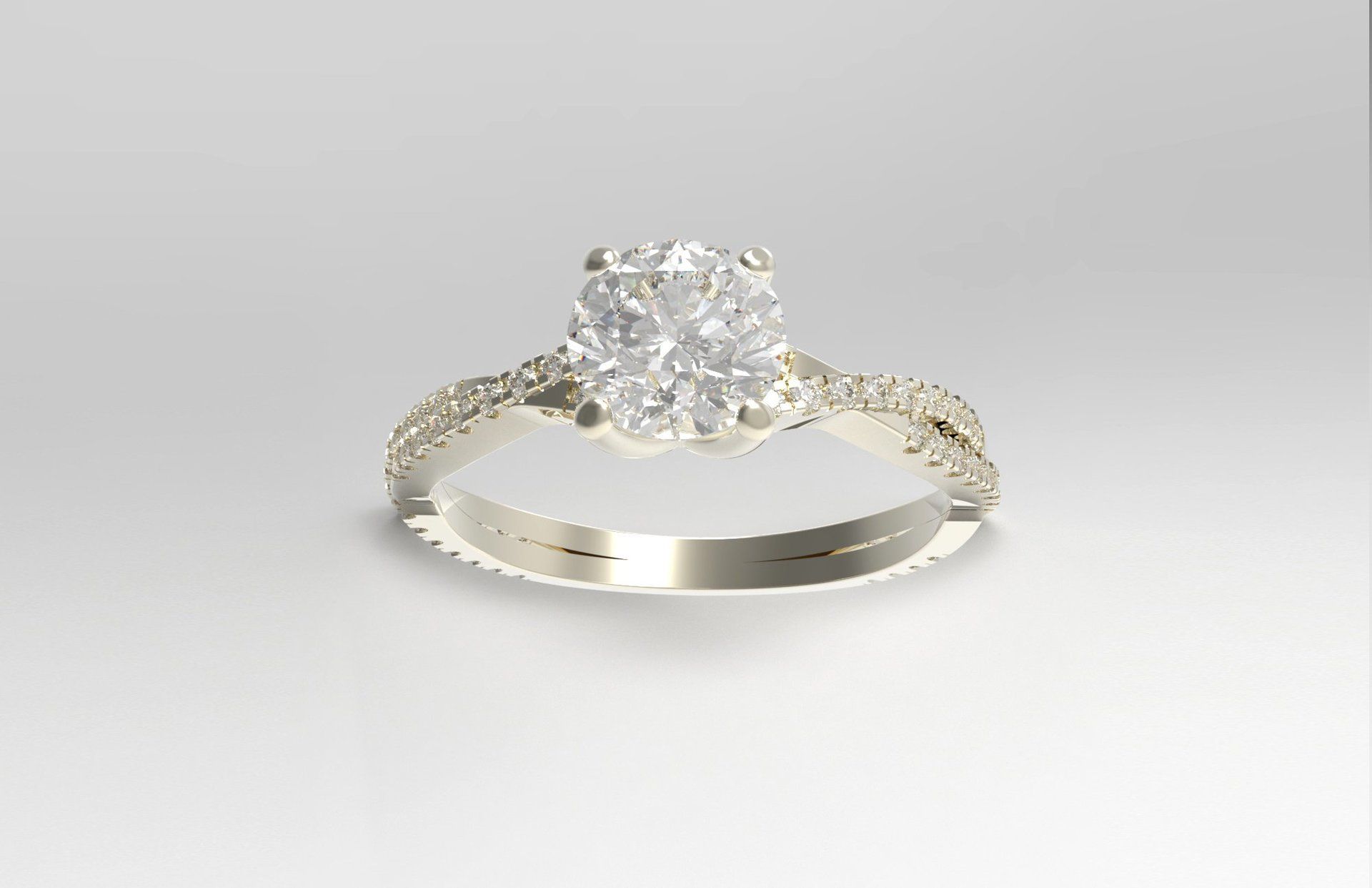 Twisted diamond ring