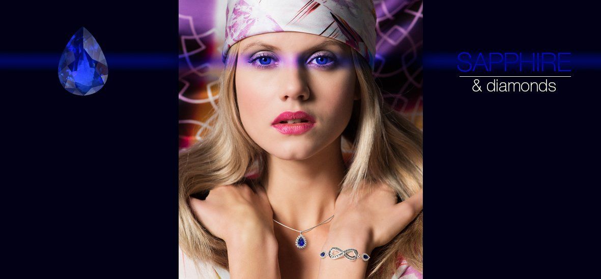 iDress Silk Design with blue sapphire