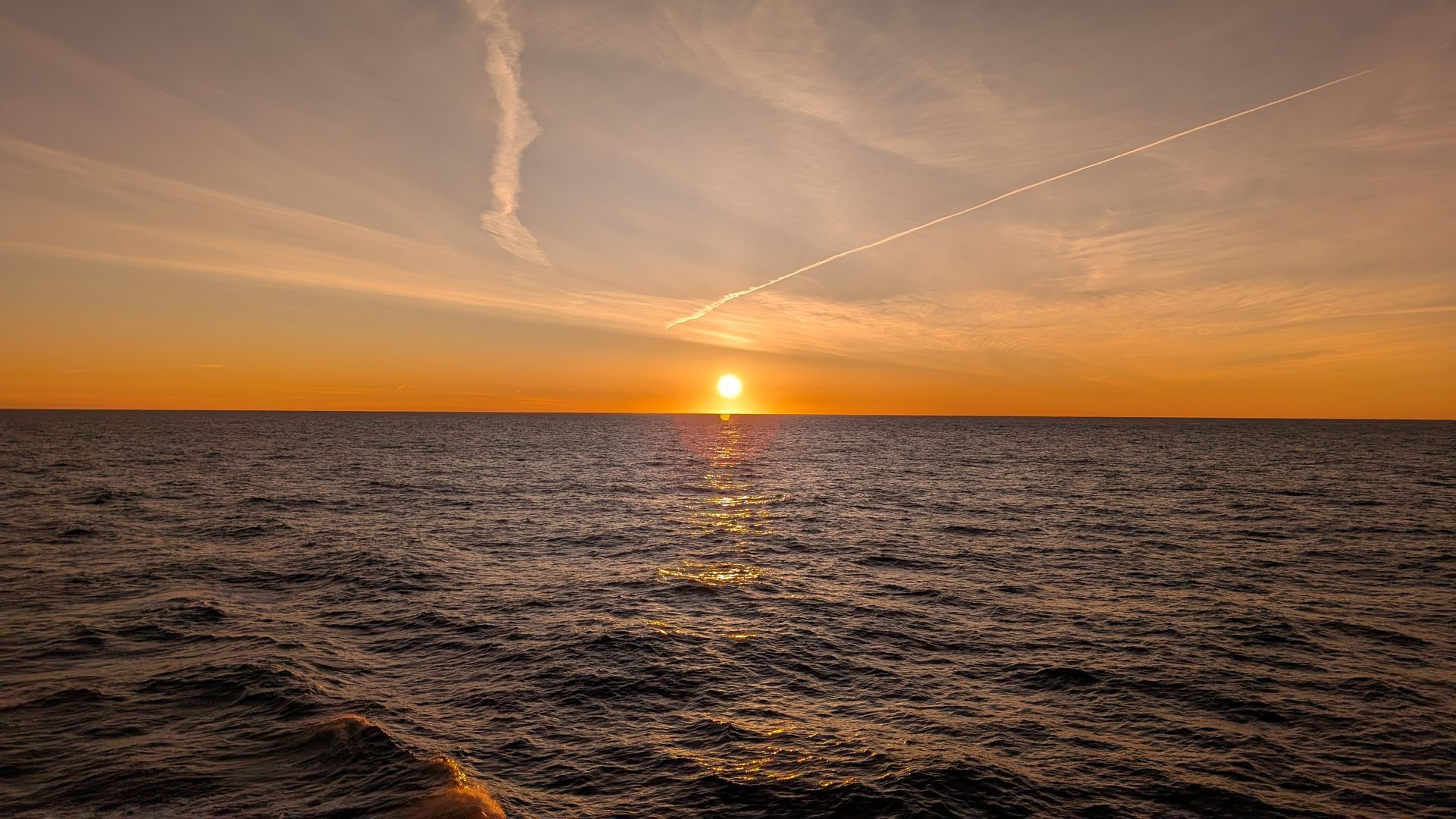 Sonnenuntergang auf der Nordsee