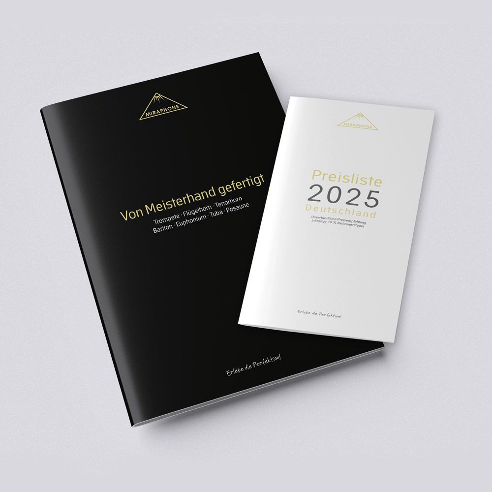 Referenz Miraphone - Entwicklung des Corporate Design für Broschüre, Prospekte und Preislisten