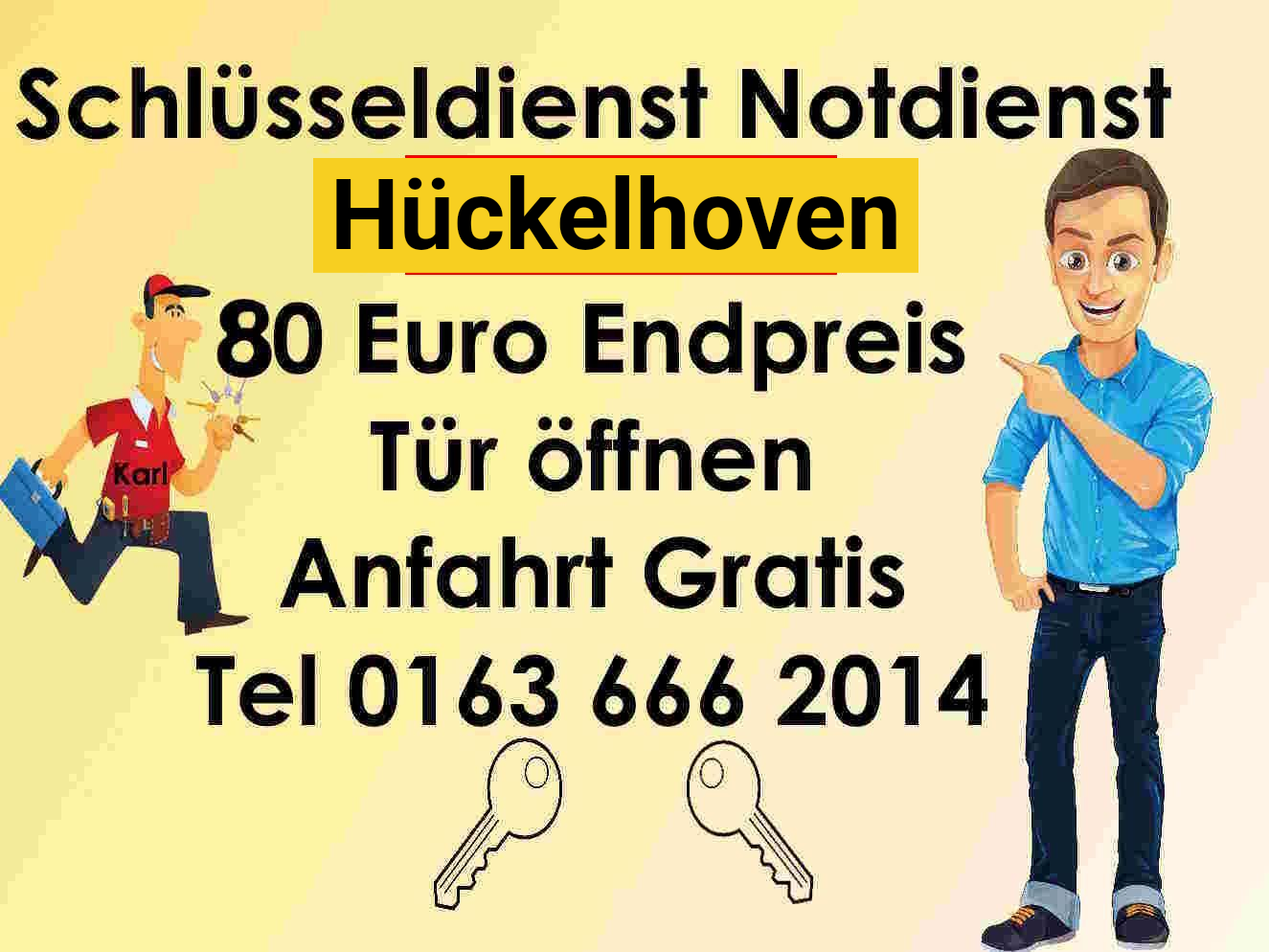 Schlüsseldienst Hückelhoven - Anfahrt Gratis
