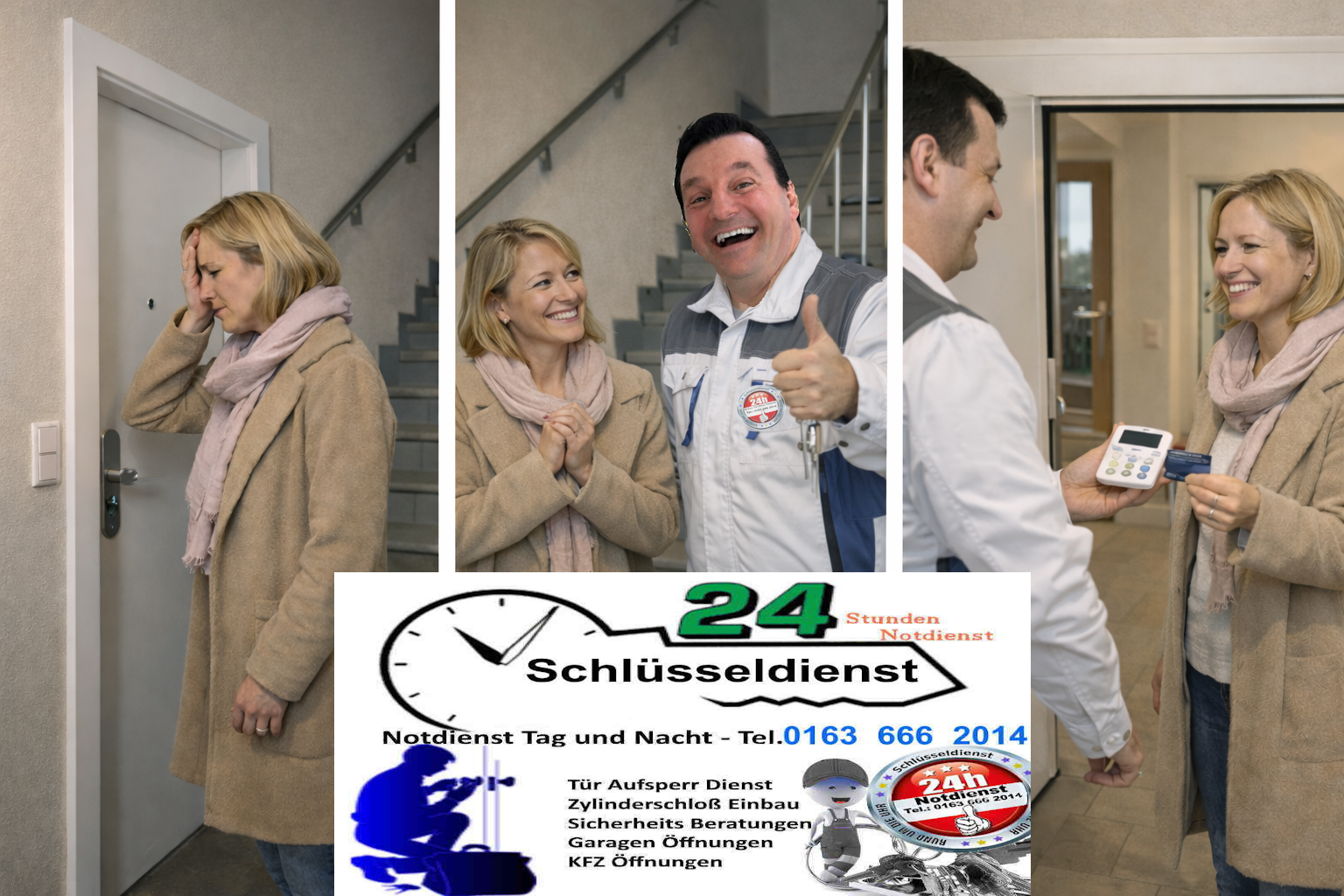 Tür zugefallen ? Schlüssel vergessen ? Ich bin SOFORT da !