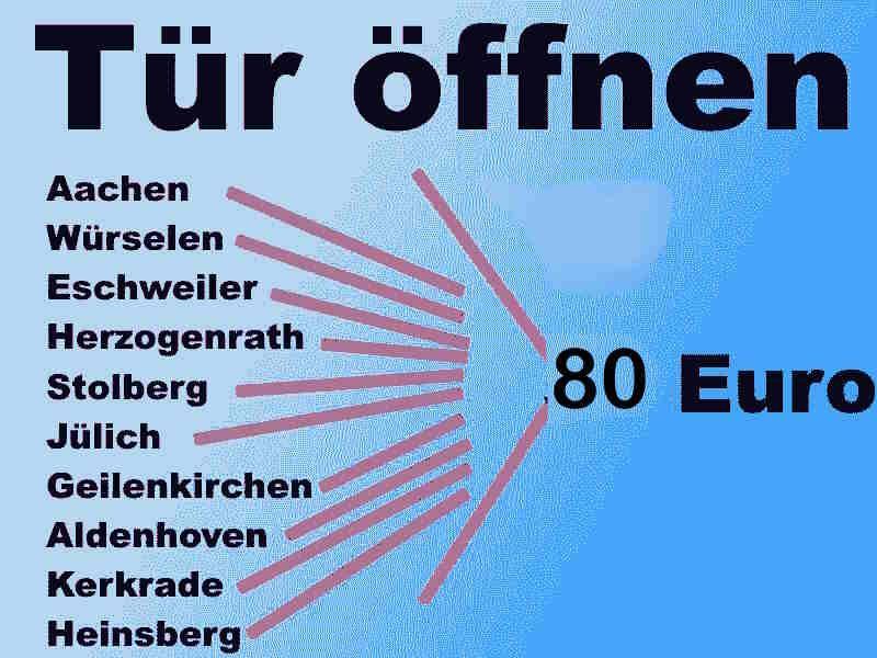 Tür öffnen in Scherpenseel und Teveren zum 80 Euro Endpreis ! Schlüsseldienst 24 Sofort Hilfe