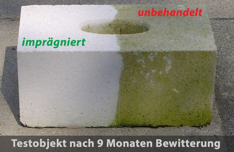 Mit Imprägnierung statt ohne Imprägnierung