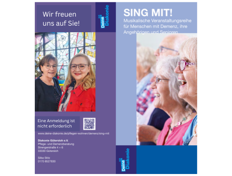 Sing mit! Konzert der Diakonie GT mit Weihnachtsliedern am Sonntag, 14.12.2025 ab 15.30 Uhr - besonders für Senioren, Menschen mit Demenz und ihre Angehörigen - Gemeindehaus der Johanneskirche Friedrichsdorf
