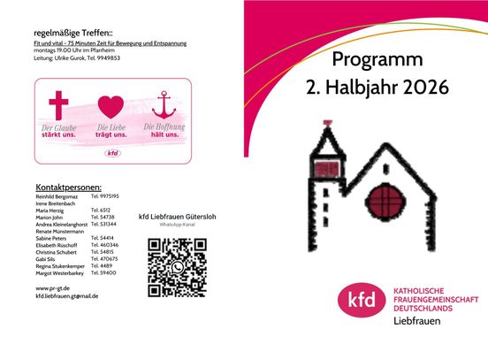 Sing mit! Lieder von Liebe, Frieden und Hoffnung - Freitag, 13.11.2026, Beginn 19.30 Uhr - Pfarrsaal Liebfrauen-Kirche Gütersloh
