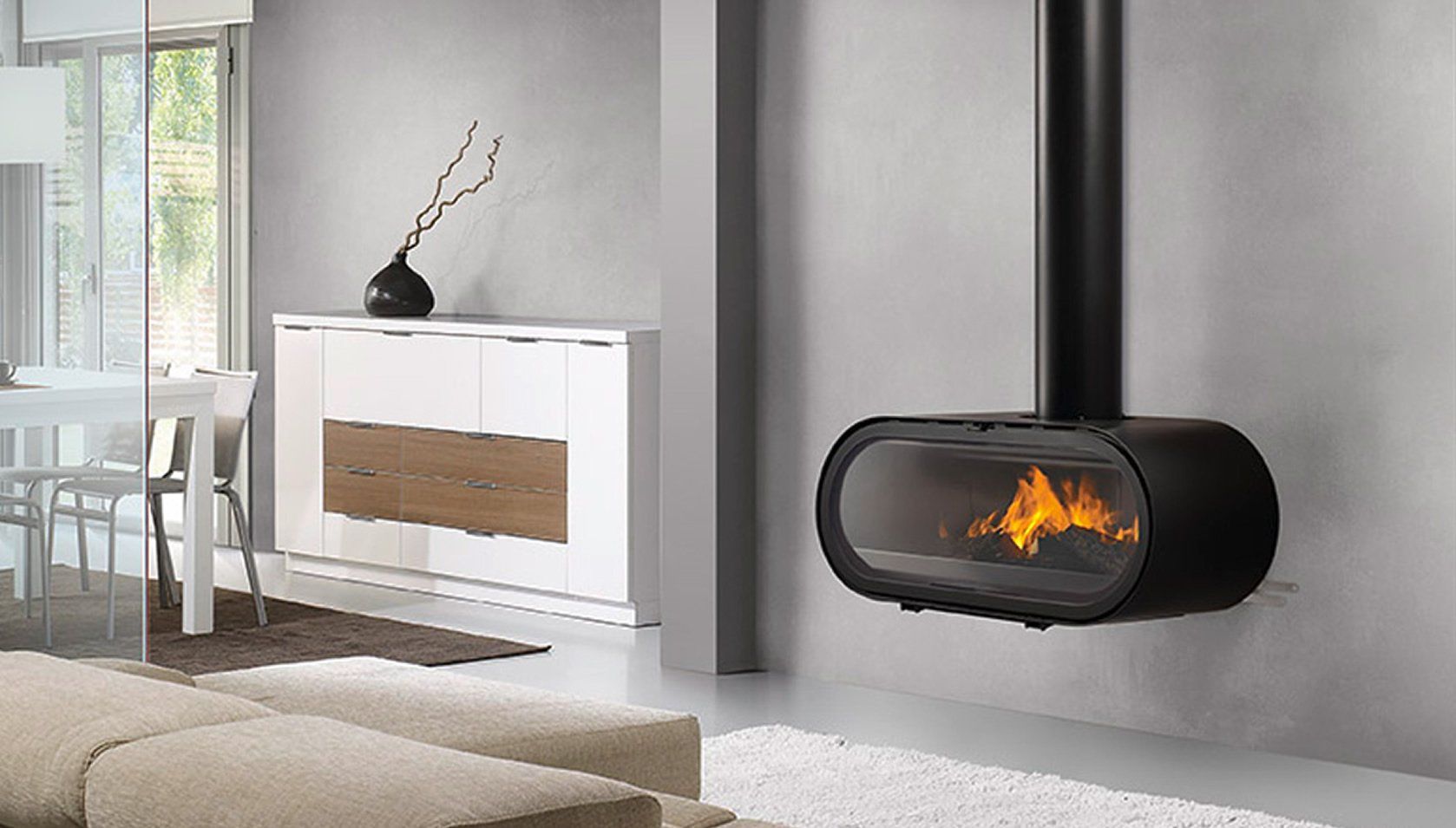 Chimeneas y estufas de leña, barbacoas, estufas de bioetanol y