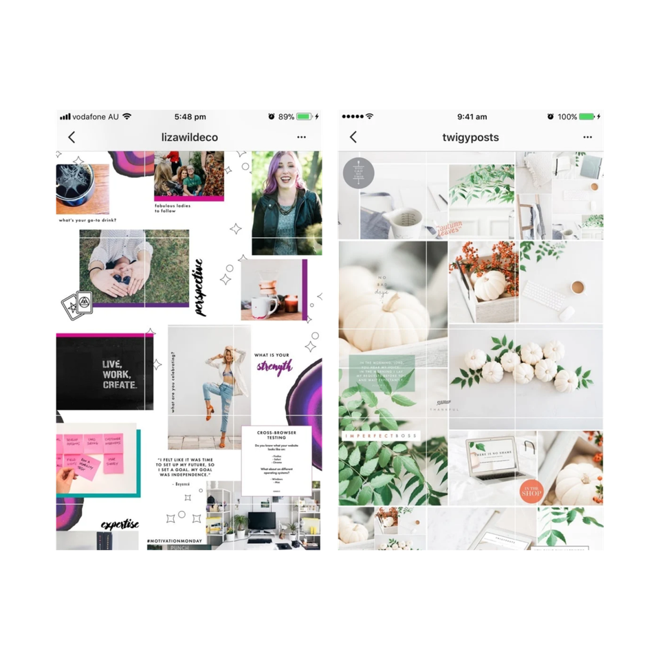 Ideas de diseño para tu feed de Instagram