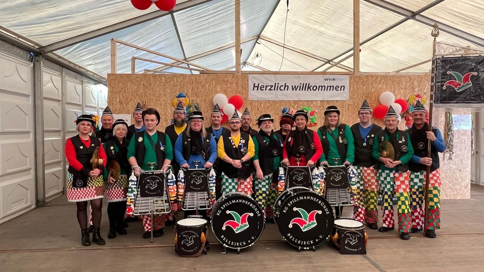 Gruppenbild der Spillmannsfründe Bellejeck e.V.