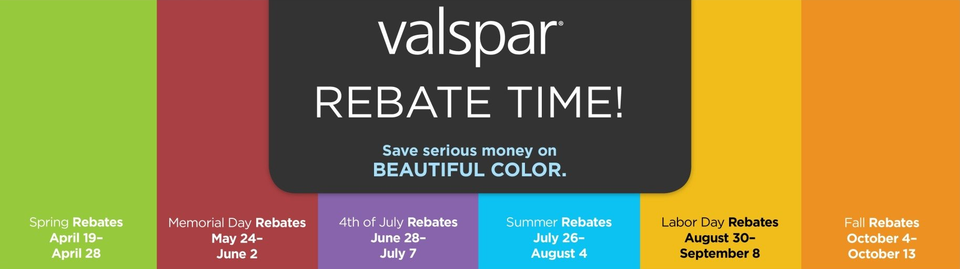 2019 Valspar Paint Rebates