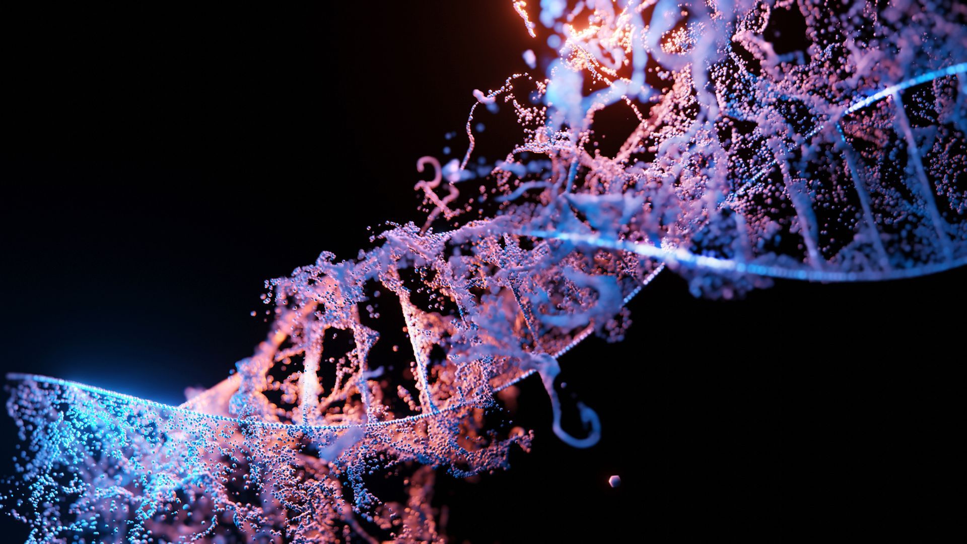 DNA Strang lila blau