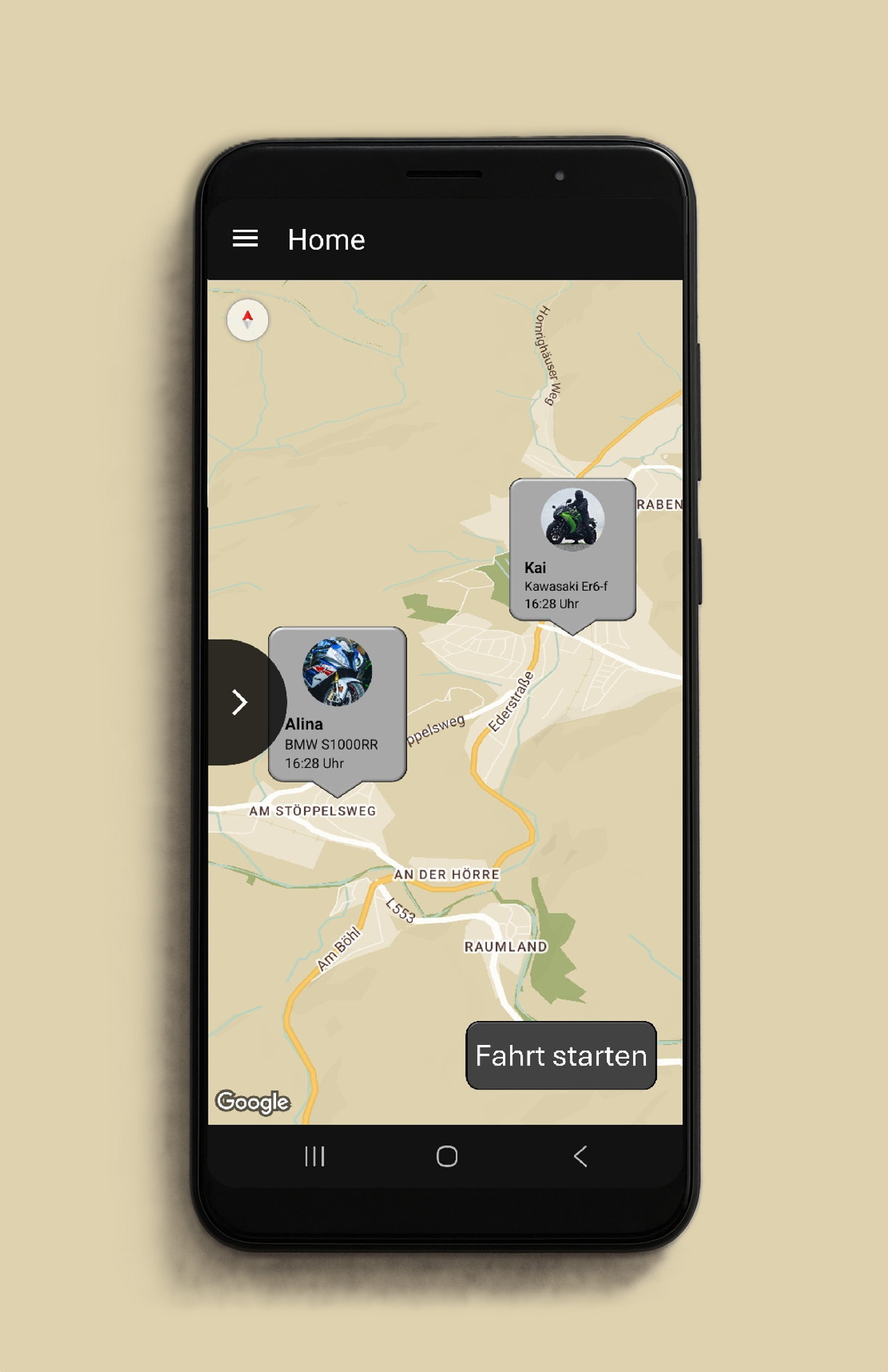 NearBikers_Usertreffer
