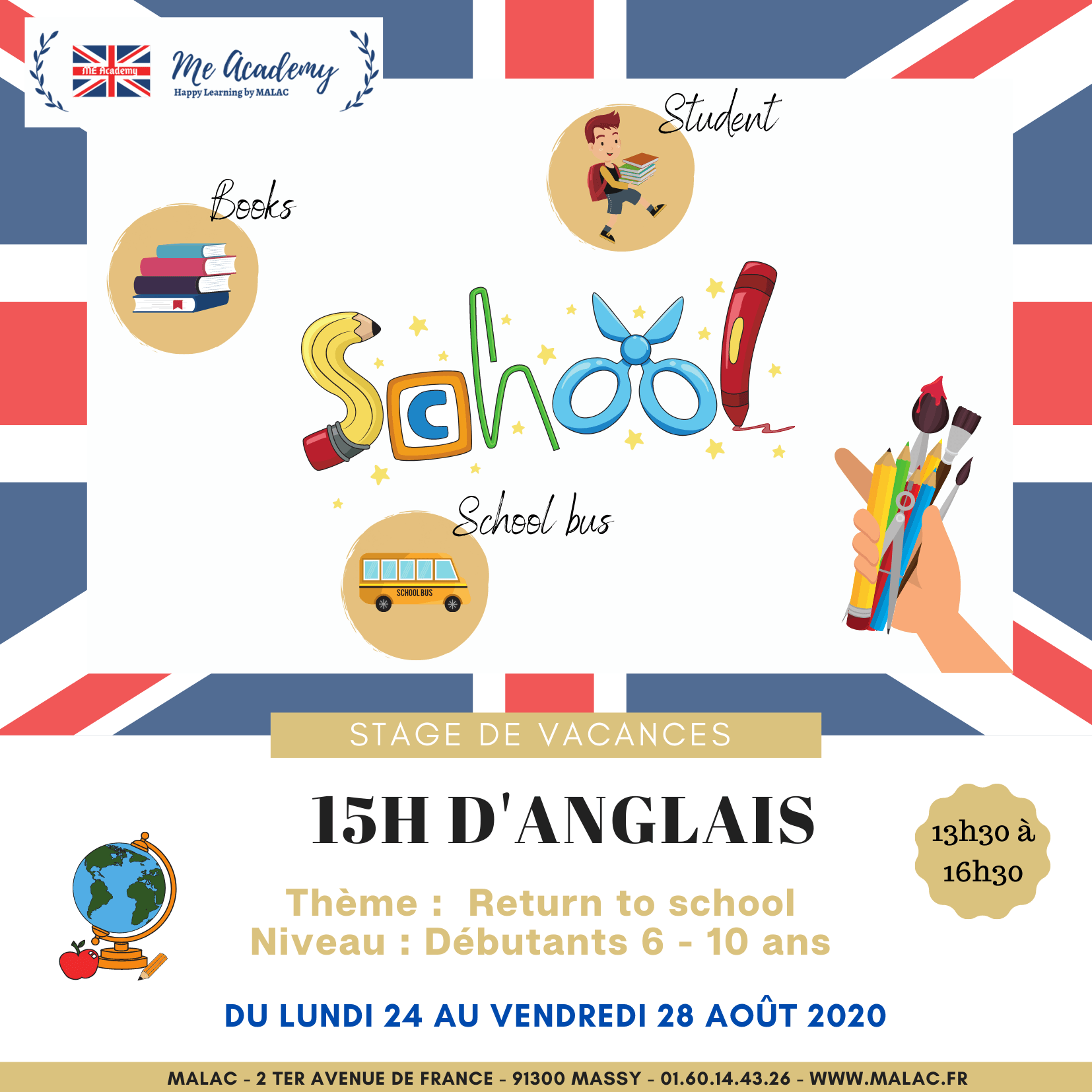 Stage de Vacances scolaires