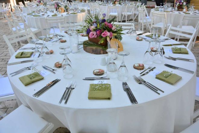 large event tables set up
