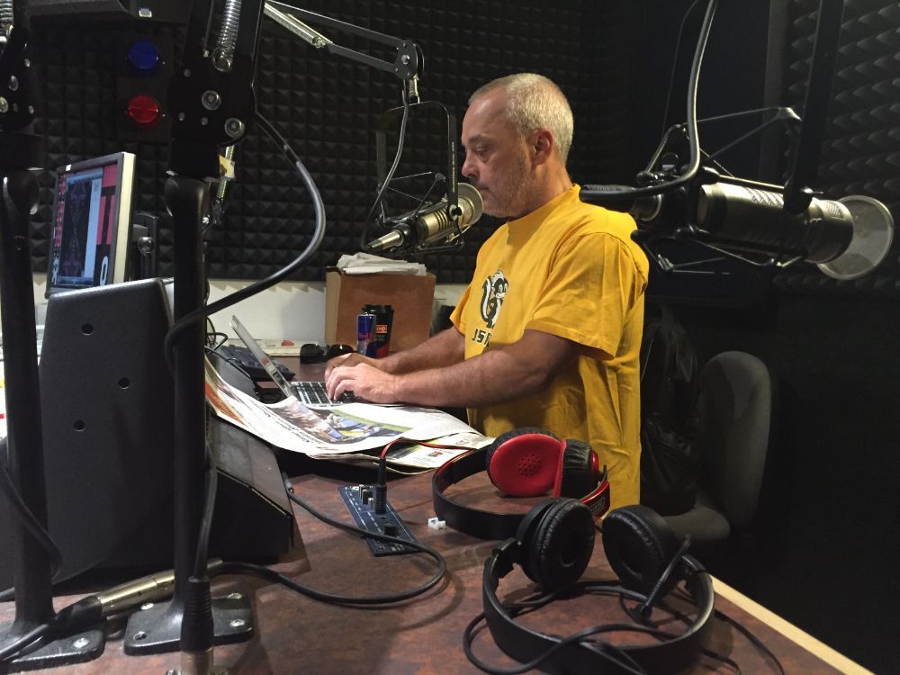 This is what the studio actually looks like! The goal is to get back here ASAP and get The Rush Hour back on ESPN 103.9 at 4 p.m. M-F. Ol' Matty is prepared to vaccinate when it's his turn.