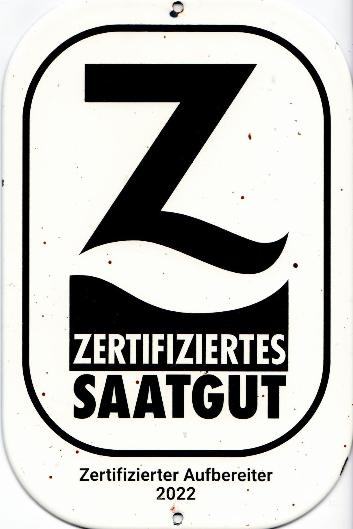 Logo zertifizertes Saatgut - Zertifizierter Aufbereiter 2022.