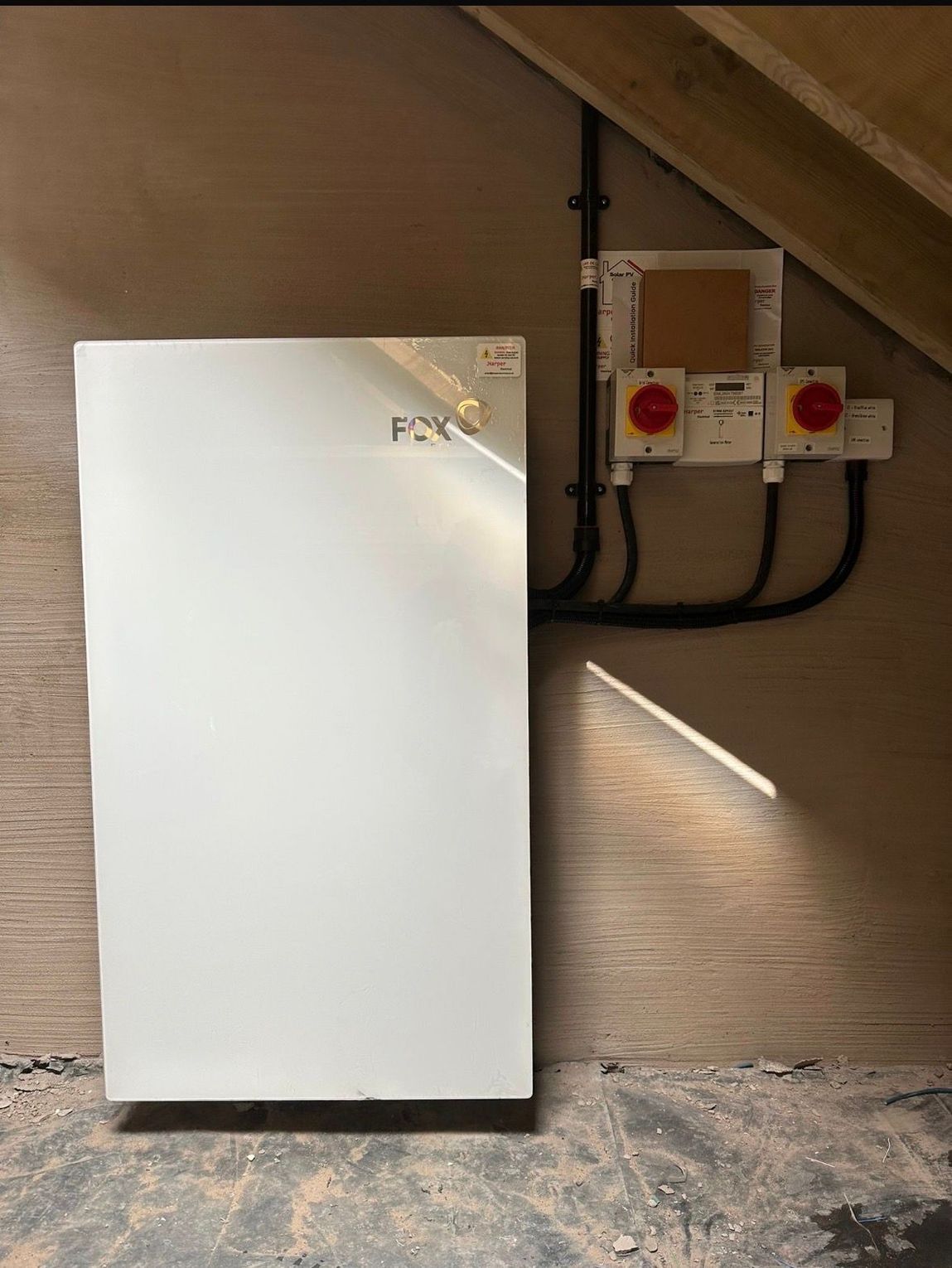 Fox ESS all-in-one solar battery storage installation