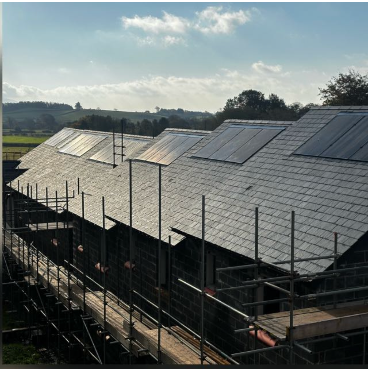 Solar panels installed on new homes in Gosforth