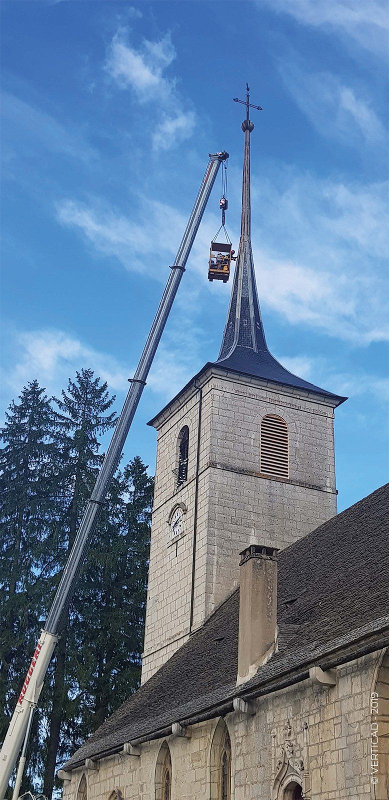Réparation du clocher de l'église