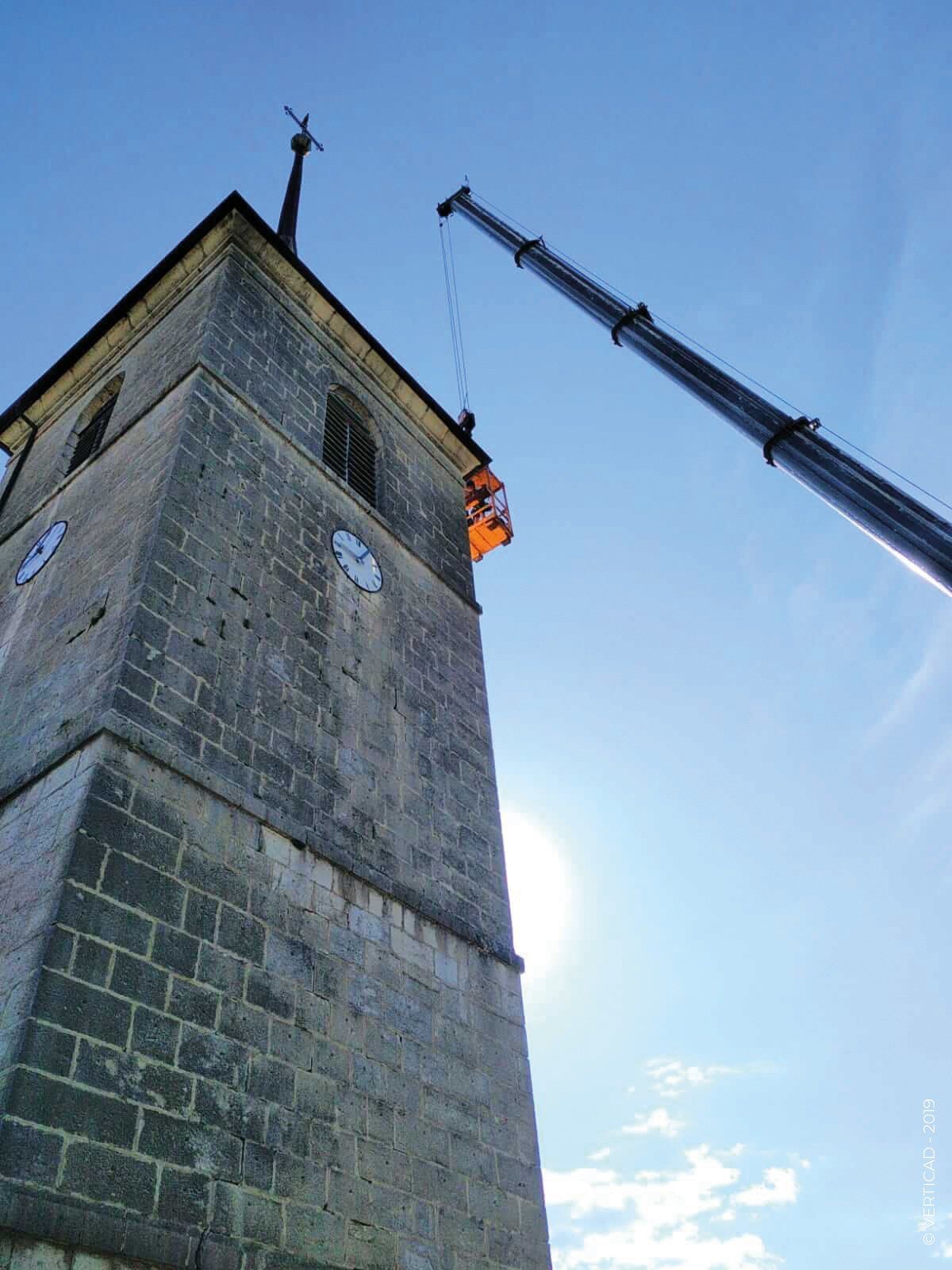 Réparation du clocher de l'église