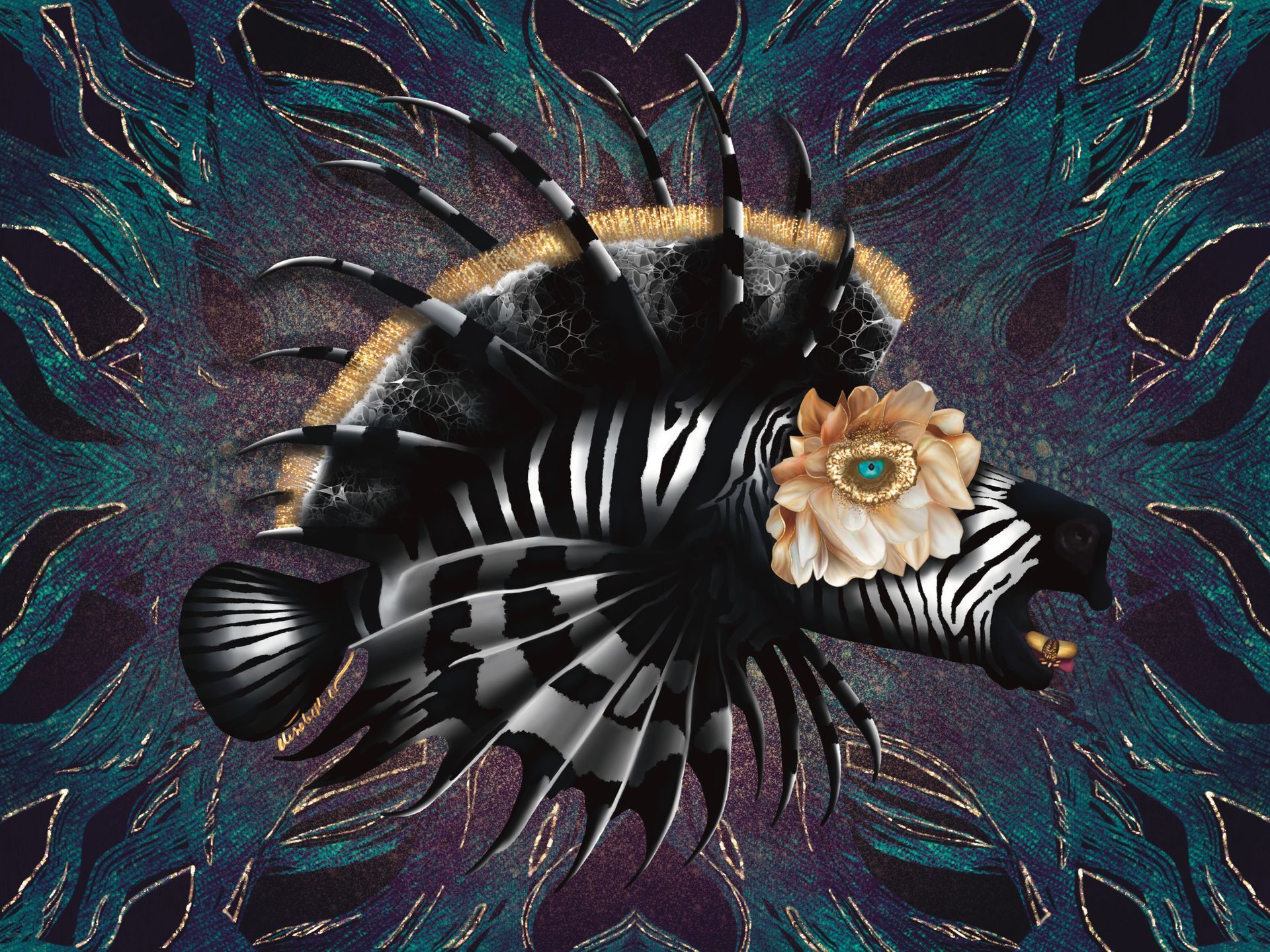 100% digital handgemalt