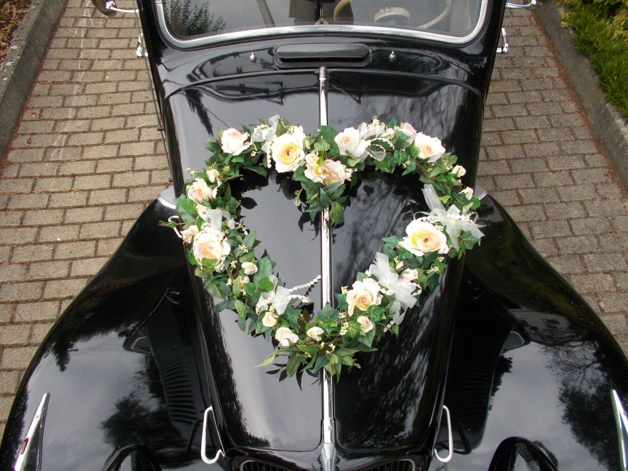 3-teiliges Blumen Saugnapf Set Für Hochzeitsauto - Blumendeko Mit Halterung