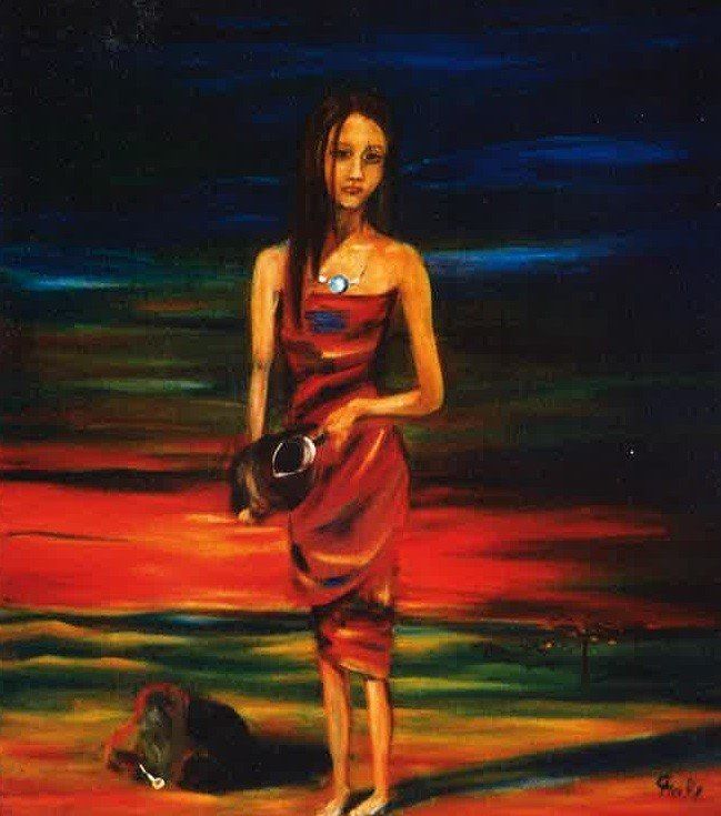 Claudia Mathea die Wasserträgerin Öl 1998