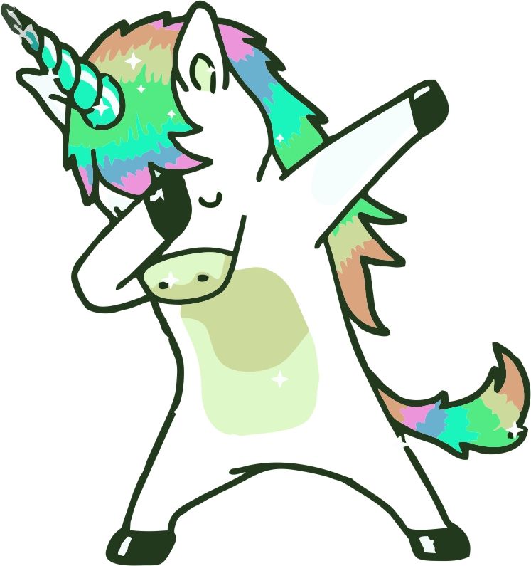 Einhorn mit Regenbogenschweif