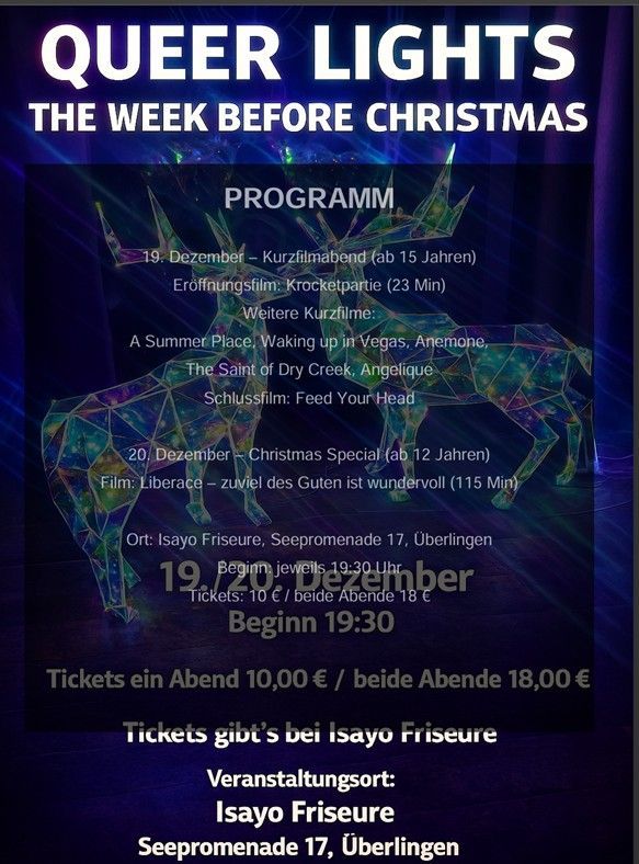 Queer Kurzfilmfestival ÜB 2025 Programmübersicht