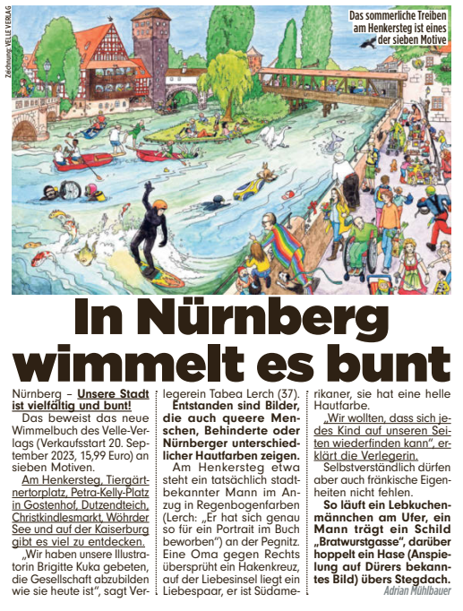 Pressebericht zu neuem Wimmelbuch von Nürnberg 