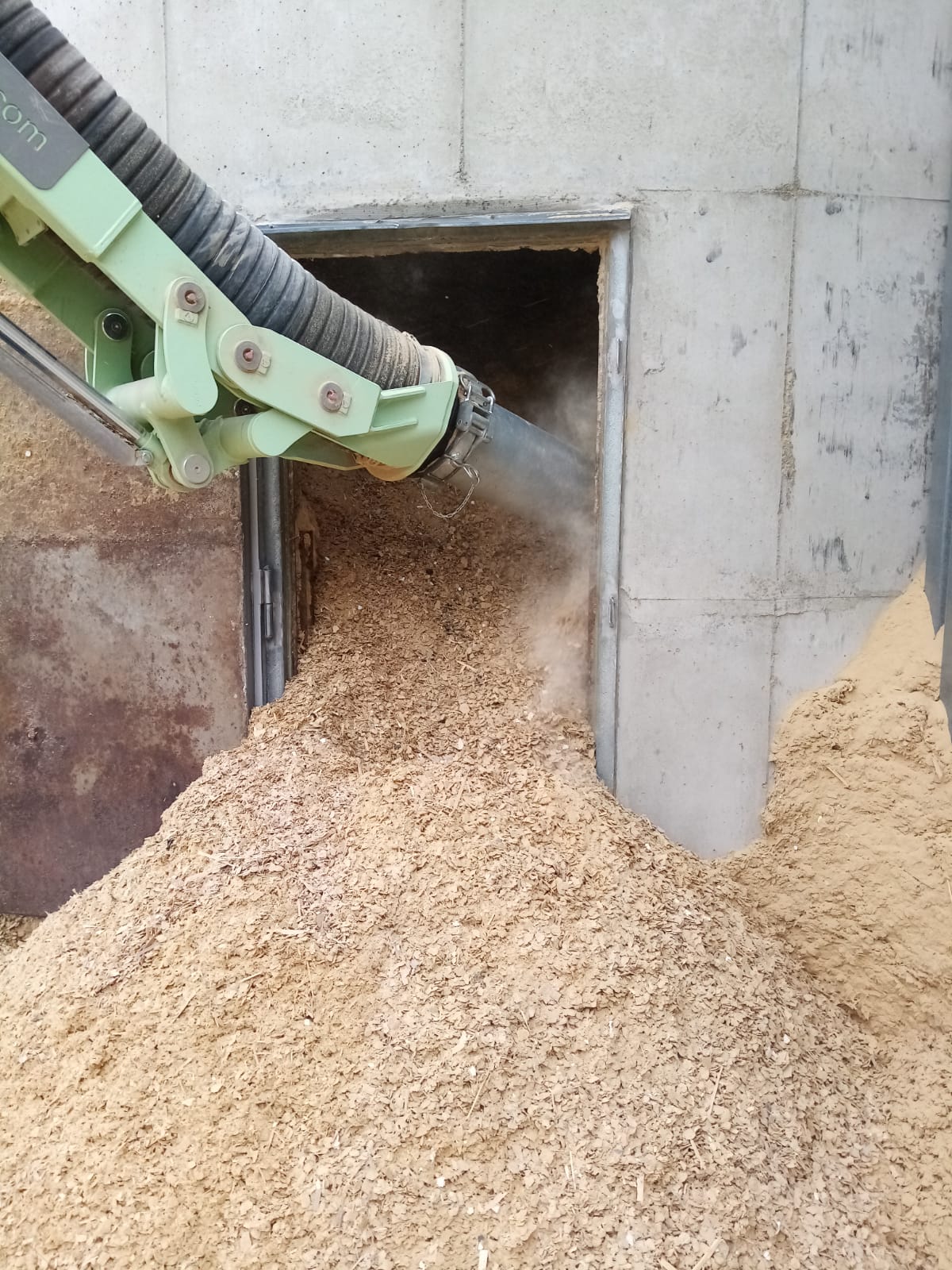 Hackschnitzel saugen