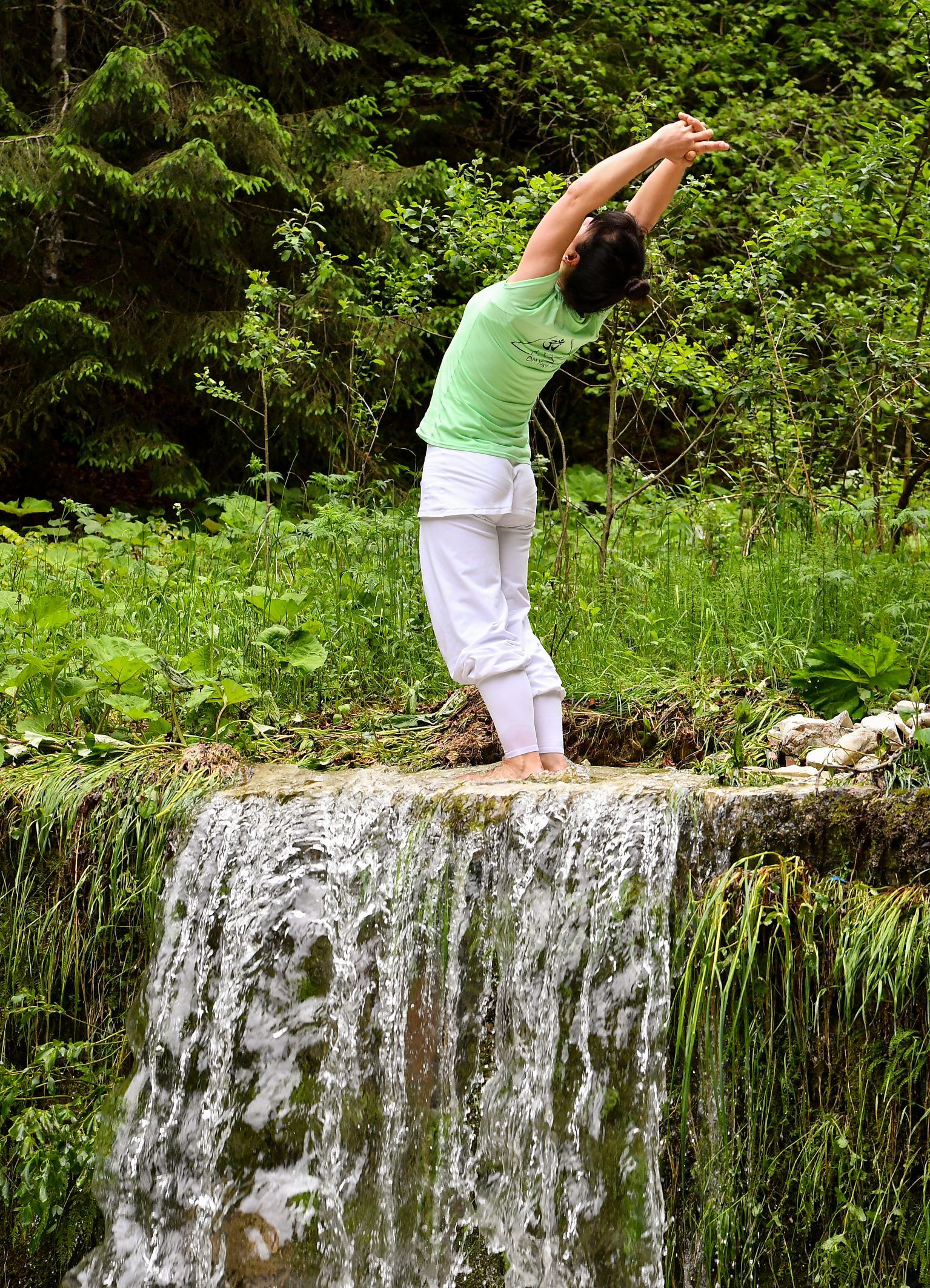 gestreckte Berghaltung