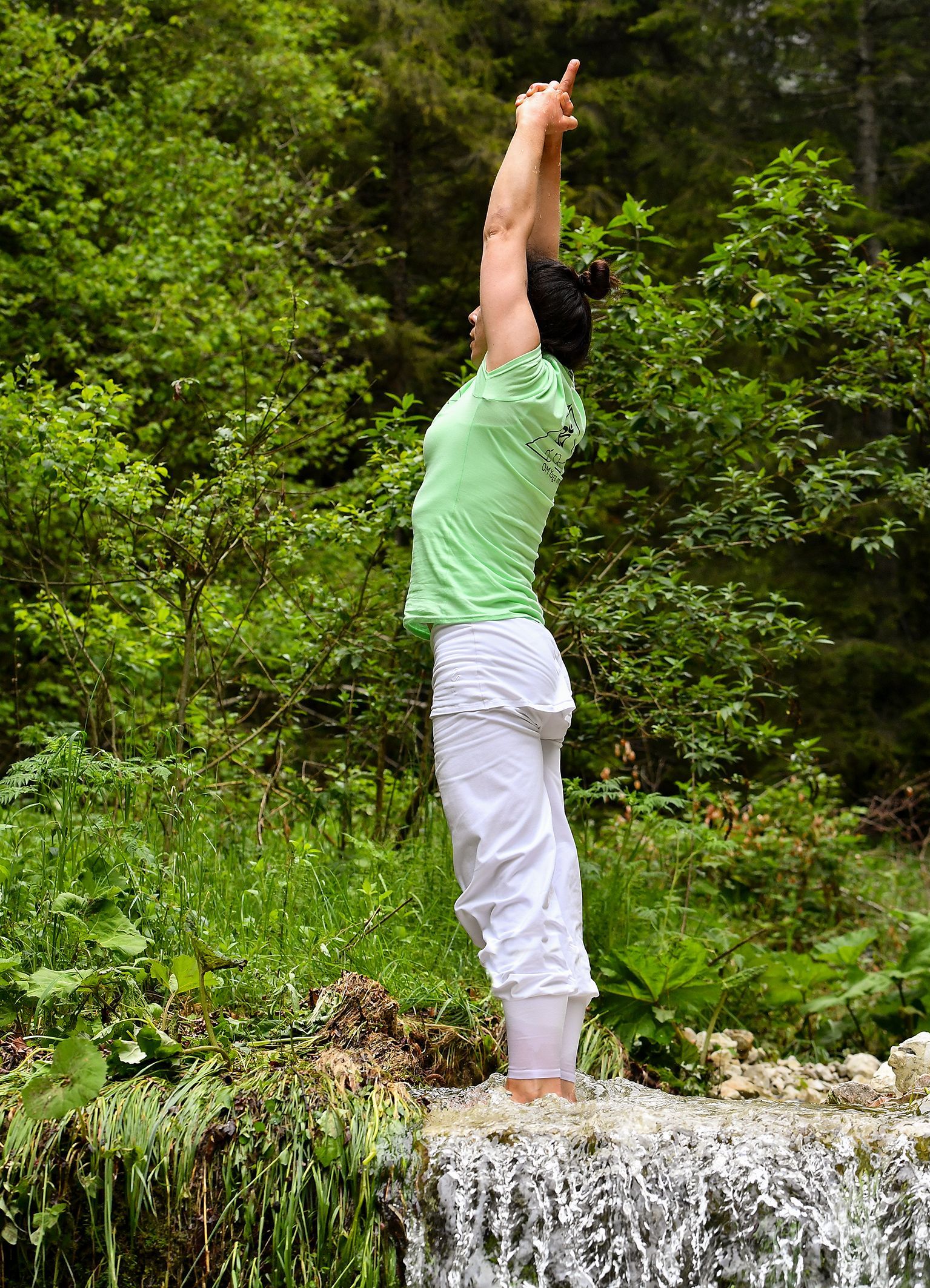 gestreckte Berghaltung