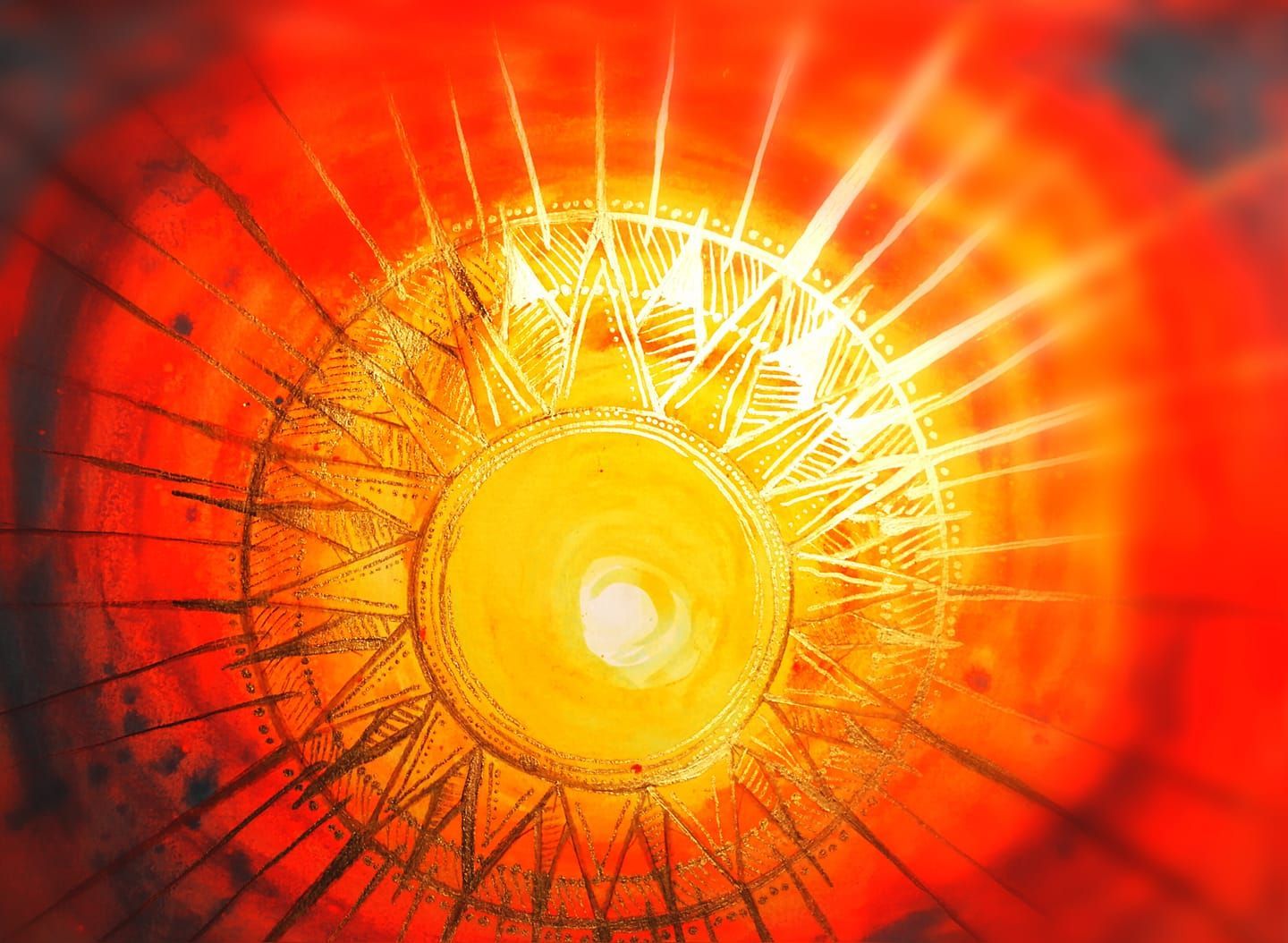 Acrylzeichnung Worttor