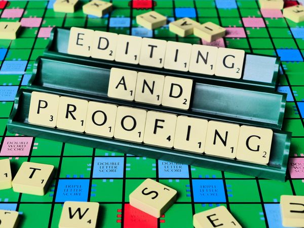 bespoke scrabble pictures titled editing and proofing