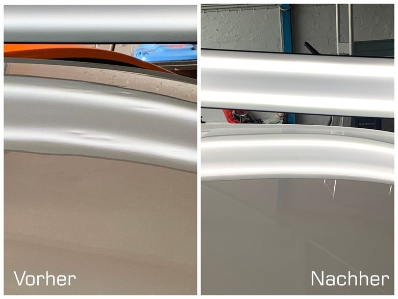 Hagelschadenreparatur eines Kleintransporters