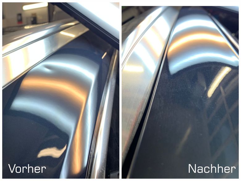 Delle im Dachrahmen eines Volvo
