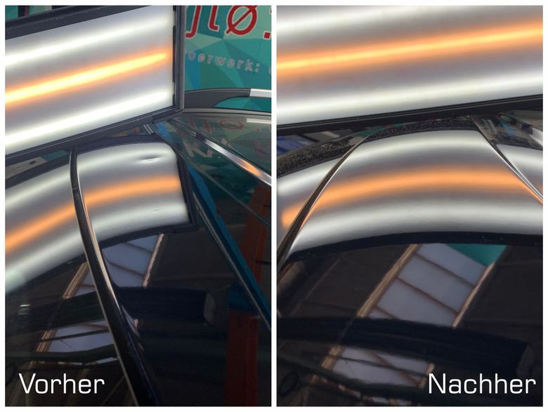 Delle im Dach einer Mercedes V-Klasse