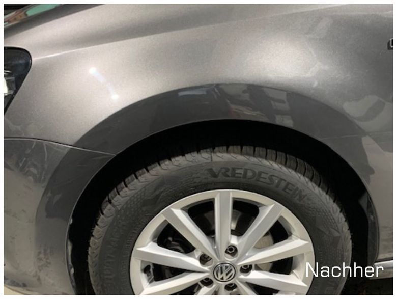 reparierter Kotflügel eines VW Polo