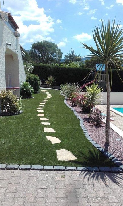 terrasse, voies carrossables, allées piétonnières, pas japonais, barrettes d'ardoise, en dalles de pierre, pavé granit, opus...