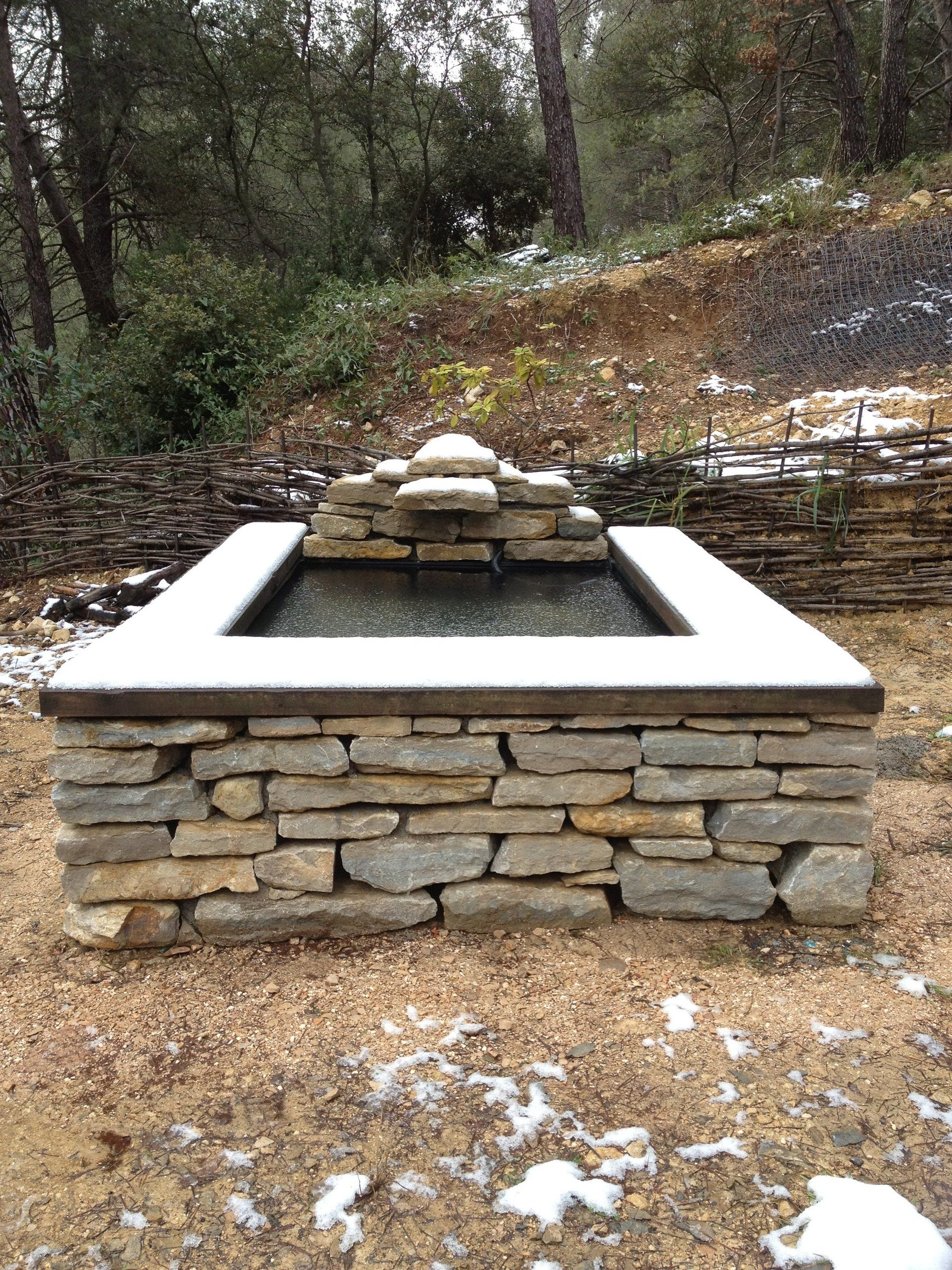 bassin en pierre, jardin zen, jardin exotique.....