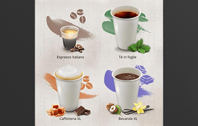 Kaffee Verkaufsautomat Canto Touch Auswahl