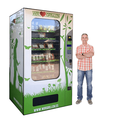 Verkaufsautomat XL Food mit Vergleichsperson