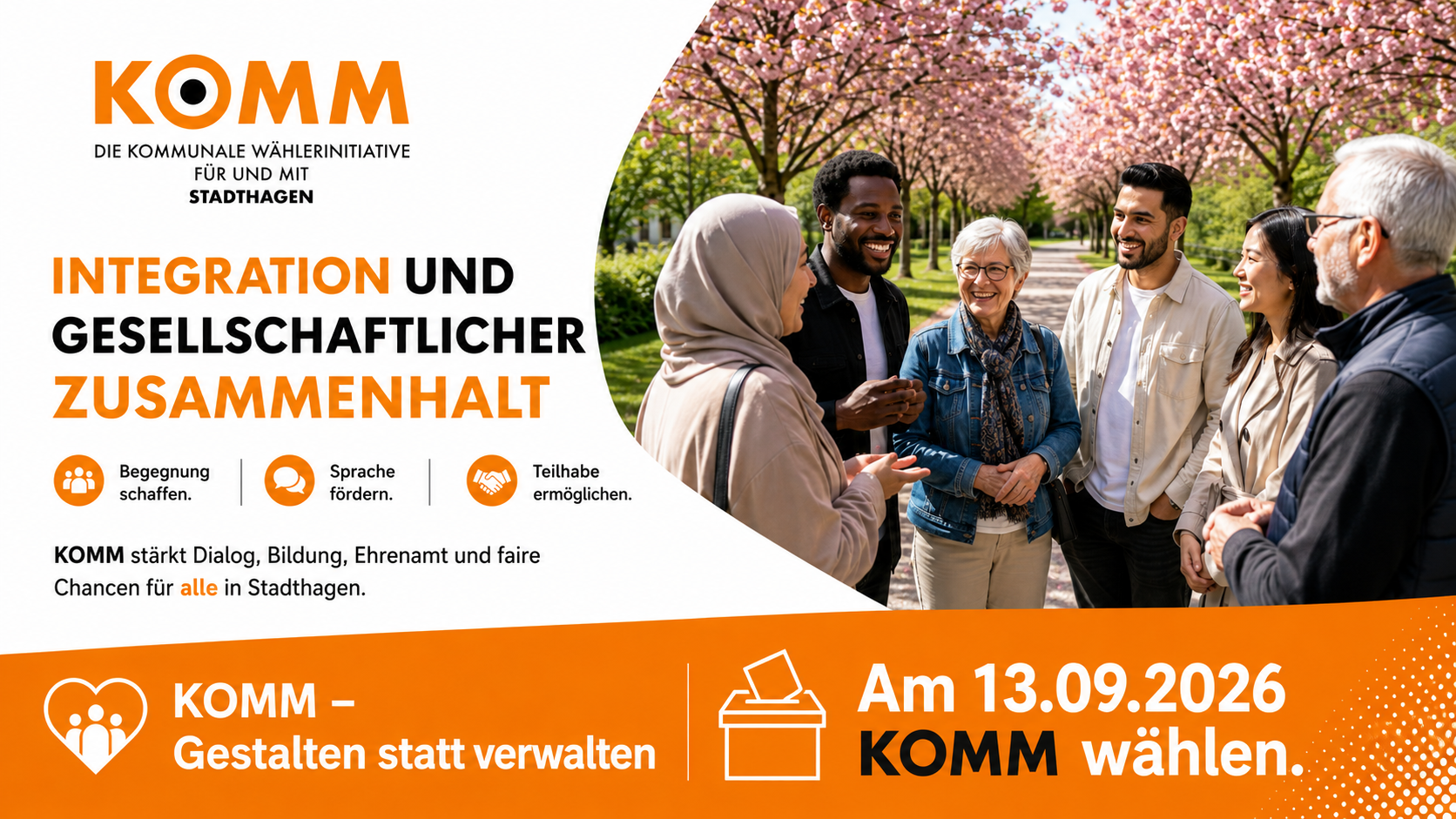 KOMM für gesellschaftlichen Zusammenhalt